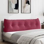 vidaXL Coussin de Dos Bordeaux 160 x 24 x 50 cm Velours