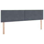 vidaXL Lit de Rangement avec tête de lit Gris foncé 90 x 200 cm