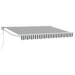 vidaXL Auvent rétractable Anthracite et blanc 3 5 x 2 m