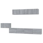 vidaXL Ensemble de meubles TV 5 Pièces Sonoma gris Bois d'ingénierie