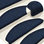 vidaXL Tapis autoadhésifs de marches 5 Pièces Bleu 65x21x4 cm Aiguilleté