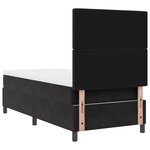 Lit Box Spring vidaXL avec Matelas Noir 90x200 cm Velours