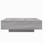 vidaXL Table basse avec lumières LED sonoma gris 100x100x31 cm