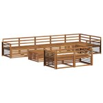 vidaXL Ensemble de canapés d'extérieur 9 Pièces Naturel