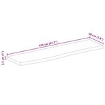 vidaXL Dessus de table 120x20x2 5cm bord vif bois massif manguier brut