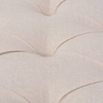 Banc banquette lin bois massif 150 x 40 x 48 cm blanc crème 02_0010900