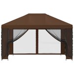 vidaXL Abri de jardin avec parois 4 × 3 m Marron Polyester et Acier