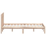 vidaXL Cadre de lit 135x190 cm Double Bois massif