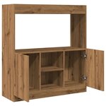 vidaXL Buffet haut chêne artisanal 92x33x100 cm bois d'ingénierie