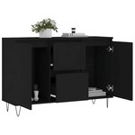 vidaXL Buffet noir 101 5x35x70 cm bois d’ingénierie