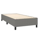 vidaXL Sommier à lattes de lit et matelas Gris foncé 90x190 cm Tissu