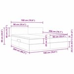 vidaXL Lit de Rangement avec tête de lit Gris foncé 90 x 200 cm
