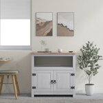 vidaXL Meuble TV Gamme Corona pin mexicain Gris 80x43x78 cm