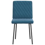 vidaXL Chaises à manger lot de 4 Bleu Velours