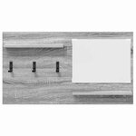 vidaXL Porte-manteau mural avec étagère Sonoma gris 90 x 10 x 50 cm