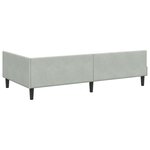 vidaXL Cadre de lit d'angle avec tête de lit Gris clair 90 cm x 190 cm