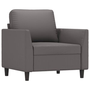 vidaXL Fauteuil Gris 60 cm Similicuir