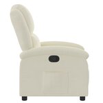 vidaXL Fauteuil inclinable Crème Velours