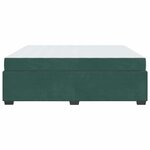 vidaXL Cadre de lit avec matelas Vert foncé 180 x 200 cm tissu