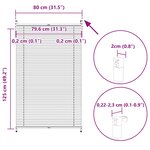 vidaXL Store plissé 80x125 cm Blanc