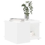 vidaXL Table basse Blanc 50 5 x 50 x 33 cm Bois d'ingénierie