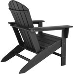 Tectake Chaise de jardin Janis avec repose-pieds Joplin  - noir