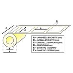 Étiquette vélin transfert thermique mandrin 25 mm 70x45 mm (lot de 980)