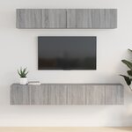 vidaXL Ensemble de meubles TV 5 Pièces Sonoma gris Bois d'ingénierie