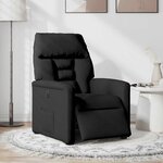 vidaXL Fauteuil inclinable électrique Noir Tissu