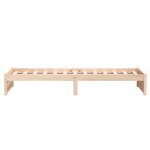 vidaXL Cadre de lit bois massif 75x190 cm petit simple
