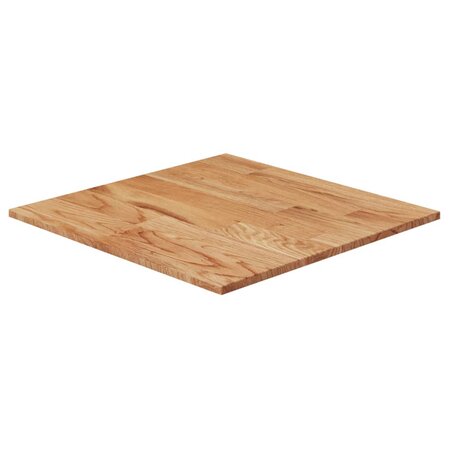 vidaXL Dessus de table carré Marron clair50x50x1 5cm Bois chêne traité