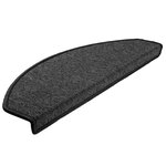 vidaXL Tapis d'escalier 20 pièces 65 x 24 x 4 cm Anthracite Demi-rond Grand