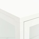 vidaXL Buffet Blanc 75x35x105 cm Acier et verre