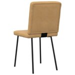 vidaXL Chaises à manger lot de 4 marron velours
