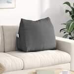 vidaXL Coussin de Dos Gris foncé 60 x 20 x 50 cm tissu