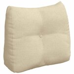 vidaXL Coussin de Dos Crème 60 x 24 x 50 cm tissu