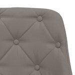 vidaXL Chaises pivotantes à manger lot de 2 Gris foncé Tissu