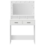 Coiffeuse vidaXL avec lumières LED  blanche  79x41x135 cm