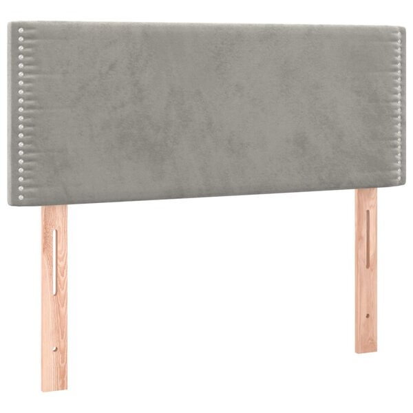 vidaXL Tête de lit Gris clair 80x5x78/88 cm Velours