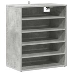 vidaXL Armoire à chaussures Gris béton 60x35x70 cm Bois d’ingénierie