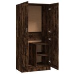vidaXL Garde-robe Chêne fumé 82 5x51 5x180 cm Bois d'ingénierie