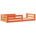 vidaXL Cadre de lit sans matelas cire marron 90x200 cm bois pin massif