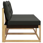 vidaXL Sofa de milieu extérieur Bois d'acacia massif et Textilène