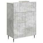 vidaXL Buffet Gris béton 66 x 34 5 x 92 cm Bois d'ingénierie