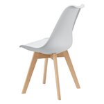 Lot de 4 chaises de salle à manger similicuir hêtre blanc 03_0006761
