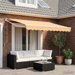 vidaXL Auvent rétractable Sable 3 5 x 2 m Polyester et métal