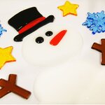 Stickers gel Noël pour fenêtre - Bonhomme de Neige minimaliste
