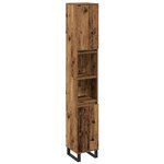 vidaXL Ensemble de mobilier de salle de bain avec porte 3 Pièces Marron