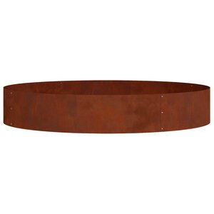 vidaXL Anneau de jardinière Marron 120 x 120 x 20 cm Acier patiné
