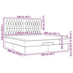 vidaXL Cadre de lit ottoman avec matelas vert foncé 160x200 cm velours